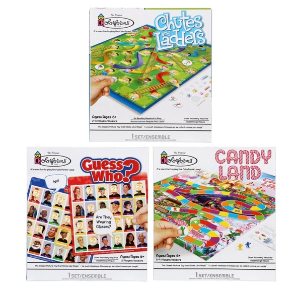 Hasbro | Games | Colorforms Hasbro Guess Who Chutes Ladders Candy Land ...